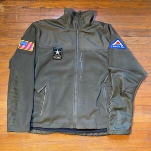 Condor Alpha Micro Fleece Jacket Mens XXL Green US Army Patches
